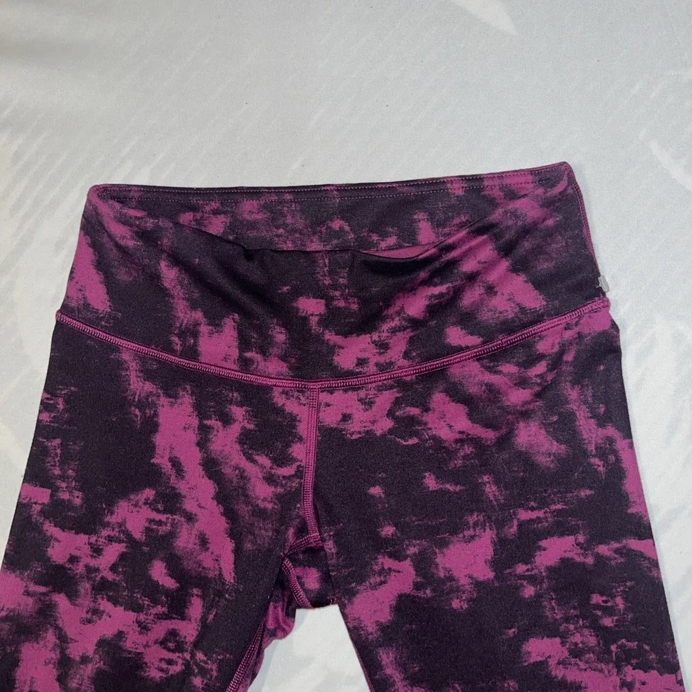 Lululemon Women's Purple Black Tie Dye High Rise Leggings Athletic Pants